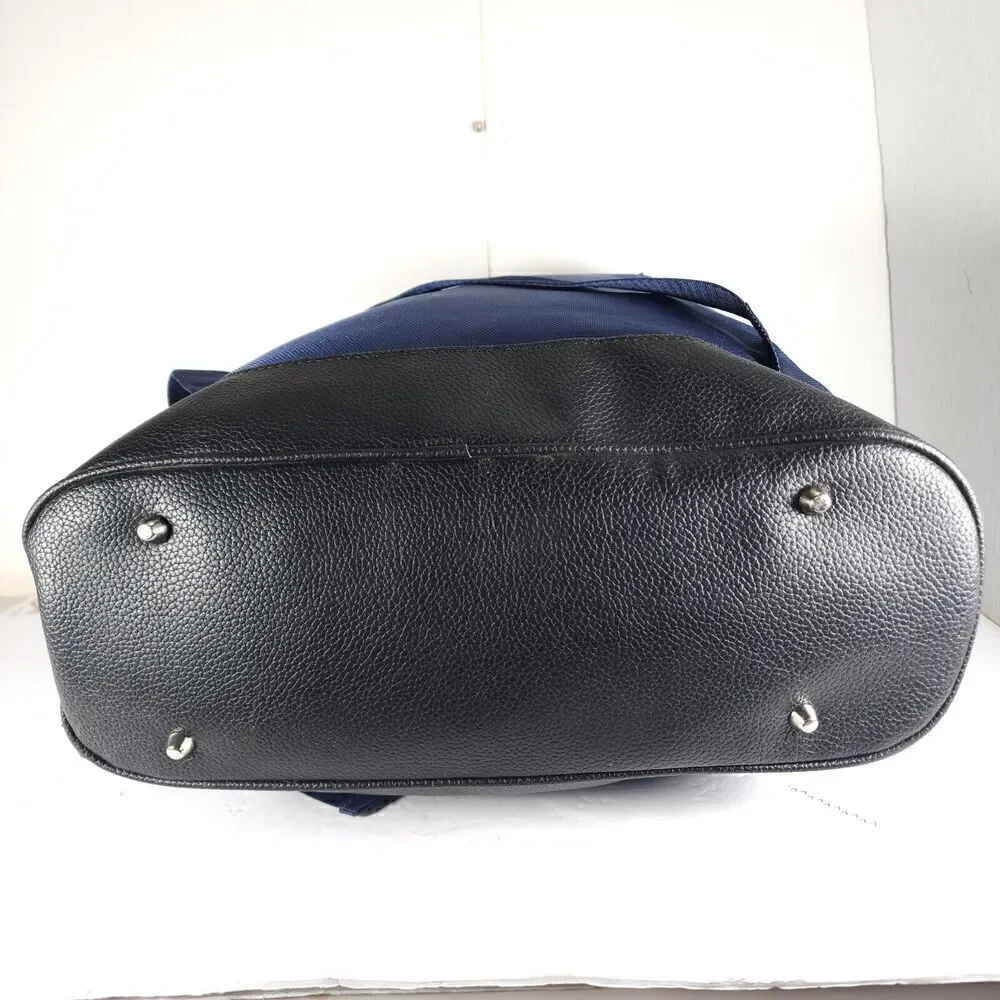 VERSACE Parfums Blue Black Drawstring Luxury Duffle Overnight Carry-On Backpack